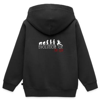 Développement du Tai Chi - Sweat Premium à capuche zippé enfant bio - noir - Dos - AI Model Kid Male (0cm)