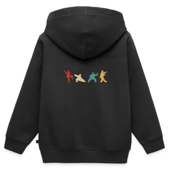 Tai Chi master - Kids Premium Organic Zip-up Hoodie - black - Back - AI Model Kid Male (0cm)