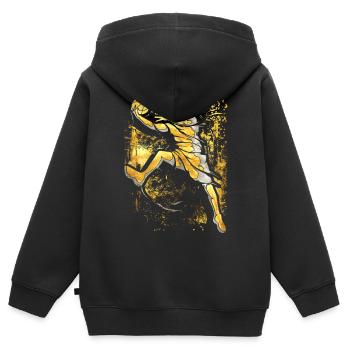 Basketballer - Ich Liebe Basketball - Slam dunk - Kinder Premium Organic Zip Hoodie - Schwarz - Hinten - AI Model Kid Male (0cm)