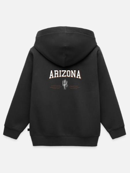 Arizona - Kinder Premium Organic Zip Hoodie - Schwarz