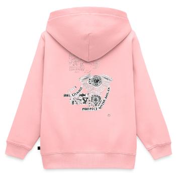 Motor - Kinder Premium Organic Zip Hoodie - Rosa - Hinten - AI Model Kid Female (0cm)