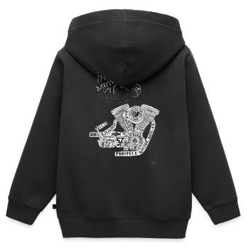 Motor - Kinder Premium Organic Zip Hoodie - Schwarz - Hinten - AI Model Kid Male (0cm)