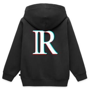 Symbole des nombres réels - Sweat Premium à capuche zippé enfant bio - noir - Dos - AI Model Kid Male (0cm)