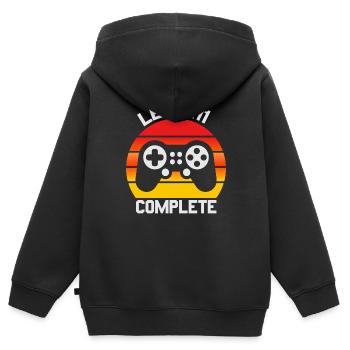 Cadeau de garçon de 11ème anniversaire, anniversaire de garçons de 11 ans - Sweat Premium à capuche zippé enfant bio - noir - Dos - AI Model Kid Male (0cm)