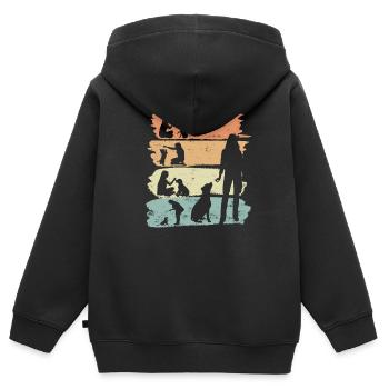 Hundetrainerin Hundeschule Hundetraining Geschenk - Kinder Premium Organic Zip Hoodie - Schwarz - Hinten - AI Model Kid Male (0cm)