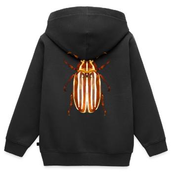 Coléoptère de la pastèque - Sweat Premium à capuche zippé enfant bio - noir - Dos - AI Model Kid Male (0cm)