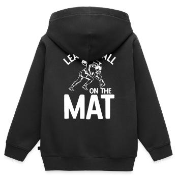 Grappling Martial Arts Wrestling - Kinder Premium Organic Zip Hoodie - Schwarz - Hinten - AI Model Kid Male (0cm)