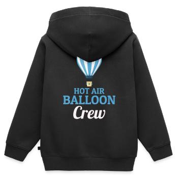 Montgolfière Montgolfière Montgolfière - Sweat Premium à capuche zippé enfant bio - noir - Dos - AI Model Kid Male (0cm)