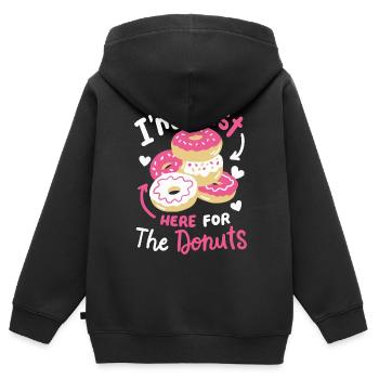 Donuts Donut-Liebhaber - Kinder Premium Organic Zip Hoodie - Schwarz - Hinten - AI Model Kid Male (0cm)