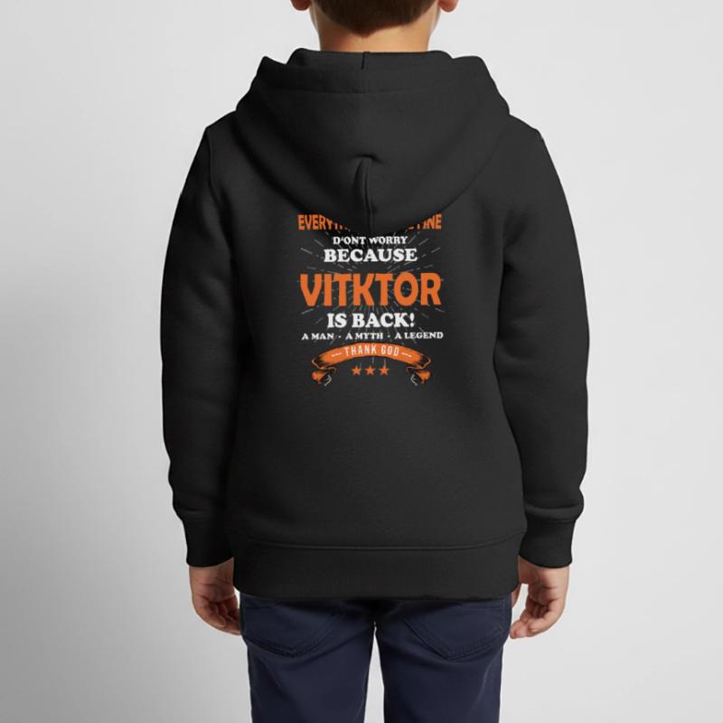 Everything will be fine Viktor Is back Kids Premium Organic Zip-up Hoodie