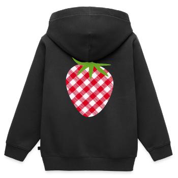 Strawberry Mother's Day Plaid Fruit Fruit Plaid Sweet - Kids Premium Organic Zip-up Hoodie - black - Back - AI Model Kid Male (0cm)