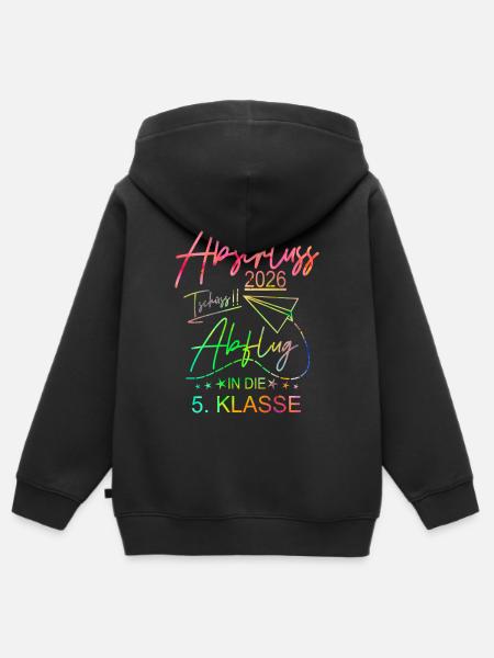 Grundschule Abschluss 2026 - Kinder Premium Organic Zip Hoodie - Schwarz