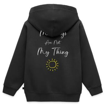 Late risers Monday morning morning grouches - Kids Premium Organic Zip-up Hoodie - black - Back - AI Model Kid Male (0cm)