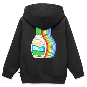 pansement - Sweat Premium à capuche zippé enfant bio - noir - Dos - AI Model Kid Male (0cm)