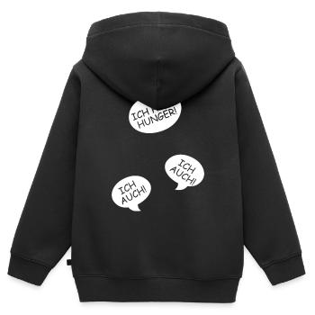 Schwangerschaft verkünden Drillinge Mama Mutter - Kinder Premium Organic Zip Hoodie - Schwarz - Hinten - AI Model Kid Male (0cm)
