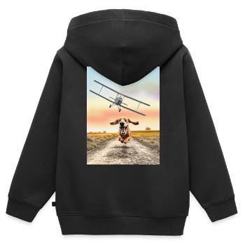 Nord-nord-ouest - Sweat Premium à capuche zippé enfant bio - noir - Dos - AI Model Kid Male (0cm)