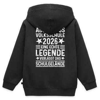Elementary School Graduation 2026 Legend School Grounds - Kids Premium Organic Zip-up Hoodie - black - Back - AI Model Kid Male (0cm)