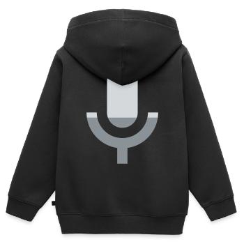 Microphone - Music Singer Karaoke Vocal Stage - Kids Premium Organic Zip-up Hoodie - black - Back - AI Model Kid Male (0cm)