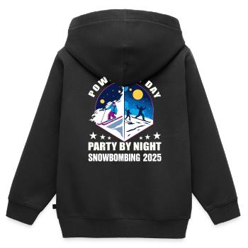 Snowbombing 2025 - Kinder Premium Organic Zip Hoodie - Schwarz - Hinten - AI Model Kid Male (0cm)