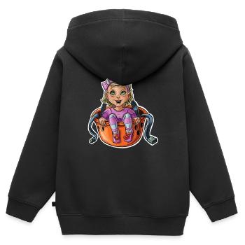 Little baby climber 9 - Kids Premium Organic Zip-up Hoodie - black - Back - AI Model Kid Male (0cm)