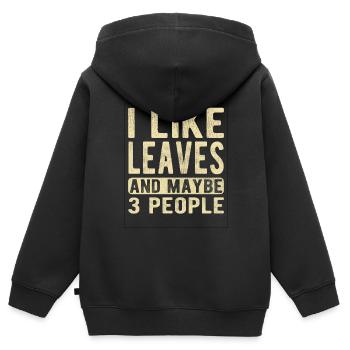 Laisse dire - Sweat Premium à capuche zippé enfant bio - noir - Dos - AI Model Kid Male (0cm)