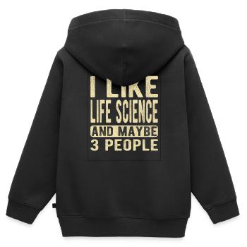 Life Science Sprichwort - Kinder Premium Organic Zip Hoodie - Schwarz - Hinten - AI Model Kid Male (0cm)