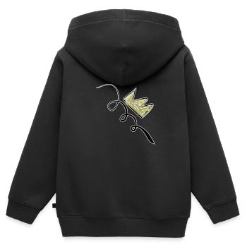 boucle de couronne - Sweat Premium à capuche zippé enfant bio - noir - Dos - AI Model Kid Male (0cm)