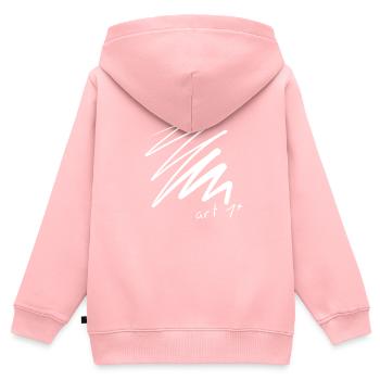 Art Lines - Kids Premium Organic Zip-up Hoodie - rose - Back - AI Model Kid Female (0cm)