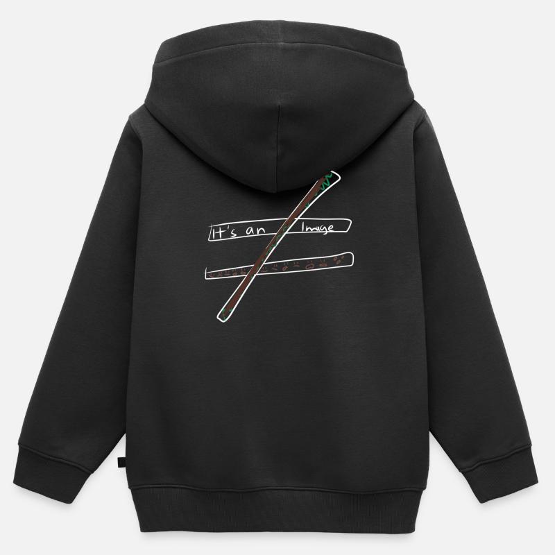Cálculo de ecuaciones - Sudadera con cremallera y capucha para niño/adolescente Premium ecológica  - negro