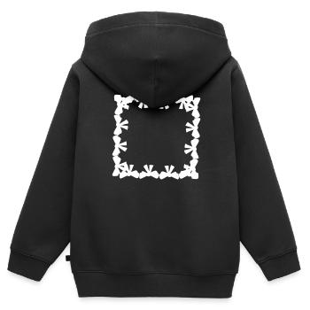 frame square square grinding - Kids Premium Organic Zip-up Hoodie - black - Back - AI Model Kid Male (0cm)