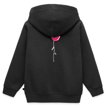 rose shiny symbol flower plant - Kids Premium Organic Zip-up Hoodie - black - Back - AI Model Kid Male (0cm)