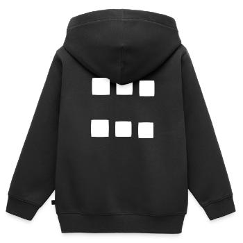 Pattern square square symbol - Kids Premium Organic Zip-up Hoodie - black - Back - AI Model Kid Male (0cm)