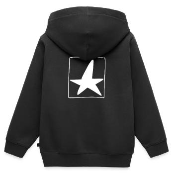 stern quadrat symbol form - Kinder Premium Organic Zip Hoodie - Schwarz - Hinten - AI Model Kid Male (0cm)