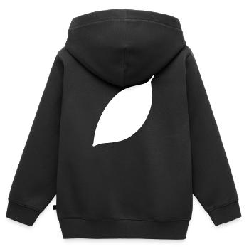 blatt symbol form natur - Kinder Premium Organic Zip Hoodie - Schwarz - Hinten - AI Model Kid Male (0cm)