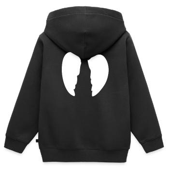 flügel engel symbol form - Kinder Premium Organic Zip Hoodie - Schwarz - Hinten - AI Model Kid Male (0cm)