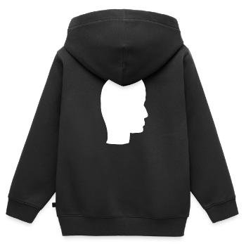 Profil principal Personnes Icône de la page Personnes - Sweat Premium à capuche zippé enfant bio - noir - Dos - AI Model Kid Male (0cm)
