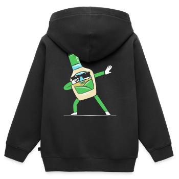 Pansement - Sweat Premium à capuche zippé enfant bio - noir - Dos - AI Model Kid Male (0cm)