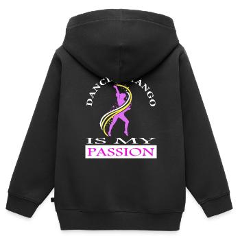 Tango Danse Tango Danseurs Danse Couple Cours de Danse cadeau - Sweat Premium à capuche zippé enfant bio - noir - Dos - AI Model Kid Male (0cm)