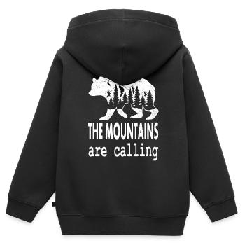 Bergsteigen klettern Bergsport abseilen Geschenk - Kinder Premium Organic Zip Hoodie - Schwarz - Hinten - AI Model Kid Male (0cm)