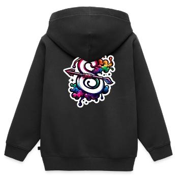 Zodiac: Sagittarius - Kids Premium Organic Zip-up Hoodie - black - Back - AI Model Kid Male (0cm)