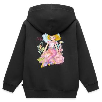 Prinzessin Lillifee Meerjungfrau - Kinder Premium Organic Zip Hoodie - Schwarz - Hinten - AI Model Kid Male (0cm)