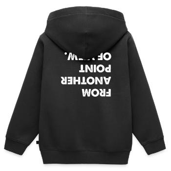 From Another Point Of View - Kids Premium Organic Zip-up Hoodie - black - Back - AI Model Kid Male (0cm)