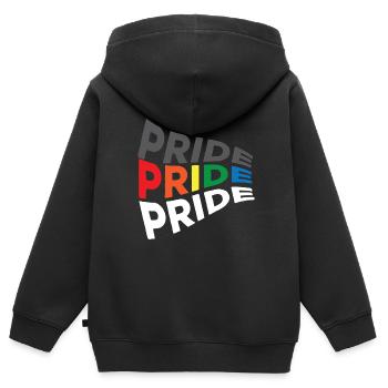 Gay Homosexuell Schwul Lespisch LGBT - Kinder Premium Organic Zip Hoodie - Schwarz - Hinten - AI Model Kid Male (0cm)