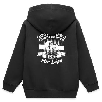 Pate & Patentochter Pate Familie Geschenk - Kinder Premium Organic Zip Hoodie - Schwarz - Hinten - AI Model Kid Male (0cm)