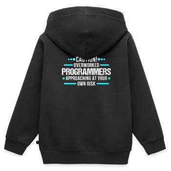 Computer Programmer Computer Science Gift - Kids Premium Organic Zip-up Hoodie - black - Back - AI Model Kid Male (0cm)