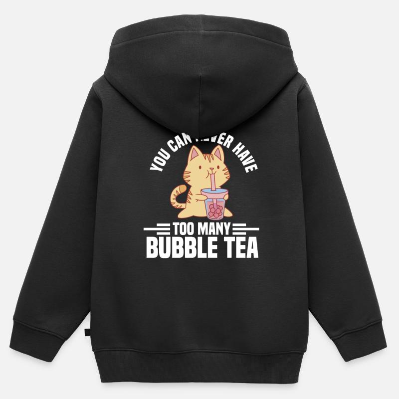 bubble tea Bubble Tea Merch Bubble Tea Merchandise - Kinder Premium Organic Zip Hoodie - Schwarz