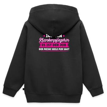 Krankenpflegerin Pflegedienst Krankenschwester - Kinder Premium Organic Zip Hoodie - Schwarz - Hinten - AI Model Kid Male (0cm)