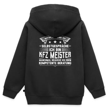 KFZ Meister KFZ-Mechaniker KFZ-Meister Geschenk - Kinder Premium Organic Zip Hoodie - Schwarz - Hinten - AI Model Kid Male (0cm)
