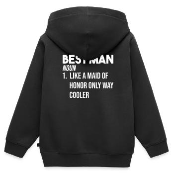 Trauzeuge Trauzeuge Geschenk - Kinder Premium Organic Zip Hoodie - Schwarz - Hinten - AI Model Kid Male (0cm)