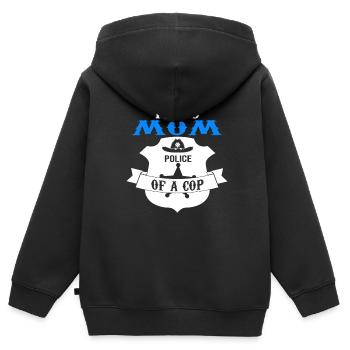 Cop Mom Child Cop Dad Family Geschenk - Kinder Premium Organic Zip Hoodie - Schwarz - Hinten - AI Model Kid Male (0cm)